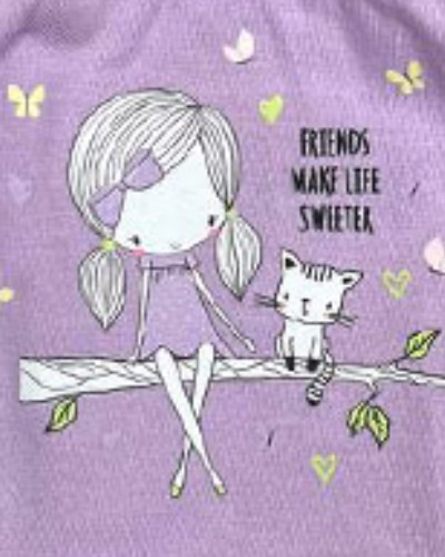 یاسی طرح دختر و گربه نشسته